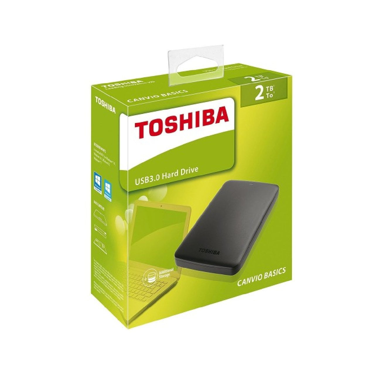 Toshiba Canvio Basics 2TB USB 3.0 Portable Hard Drive