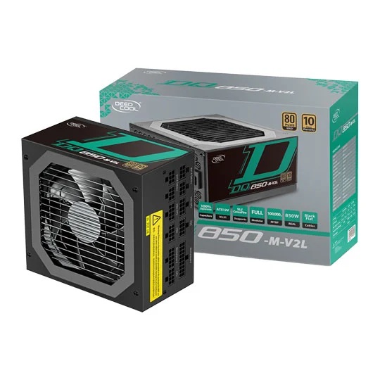 DeepCool DQ850-M-V2L 850W 80+ Gold Fully Modular ATX Power Supply Unit (PSU)
