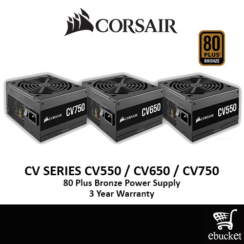 Corsair CV550 550W 80+ Bronze ATX Power Supply Unit (PSU)