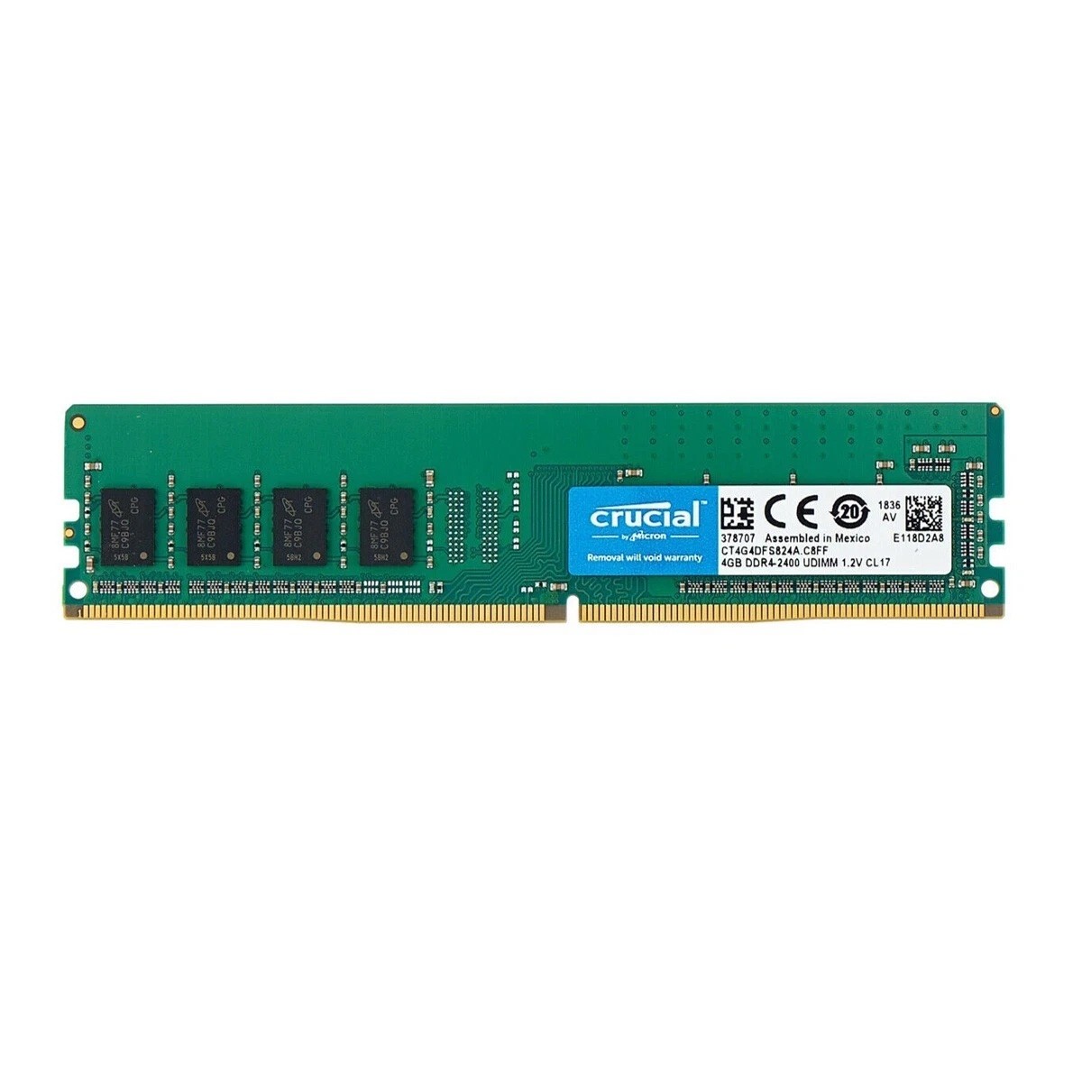 CRUCIAL 4GB DDR4-2400 UDIMM 1.2V CL17 DESKTOP MEMORY